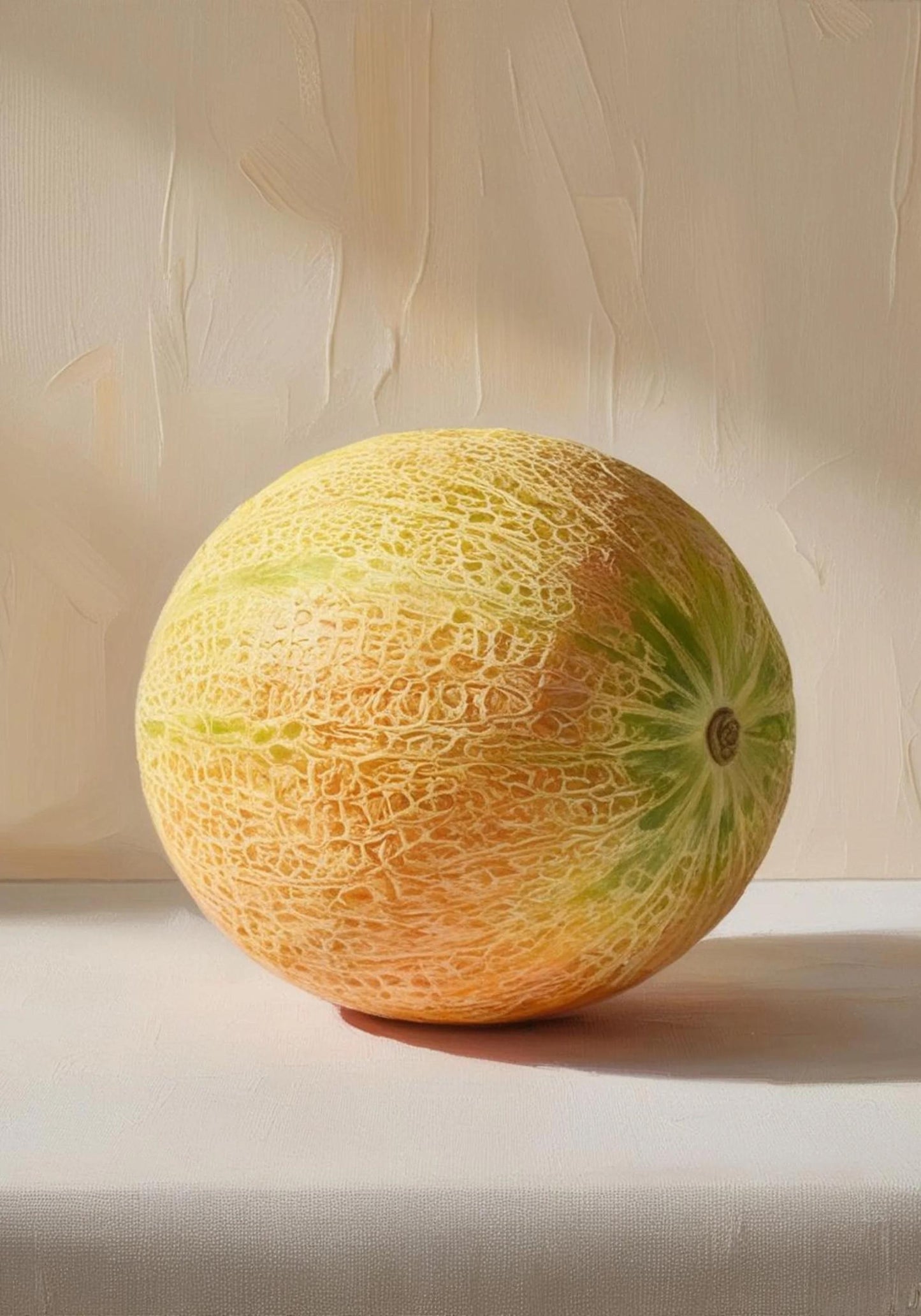 Cantaloupe and Melon | Vibrant Fruits Illustration Poster | Home & Garden Wall Art Decor