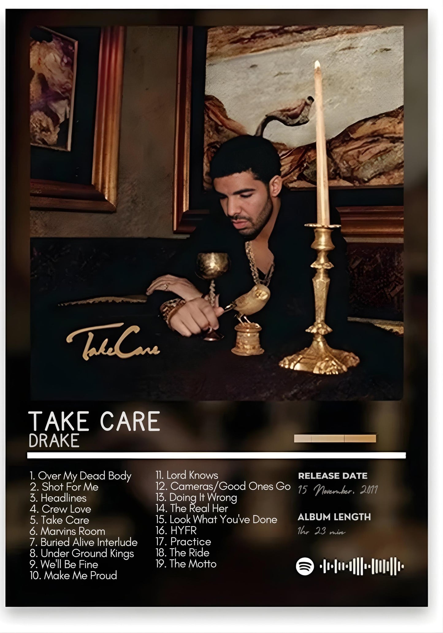 Drake Take Care | Iconic Album Cover | Hip Hop Art