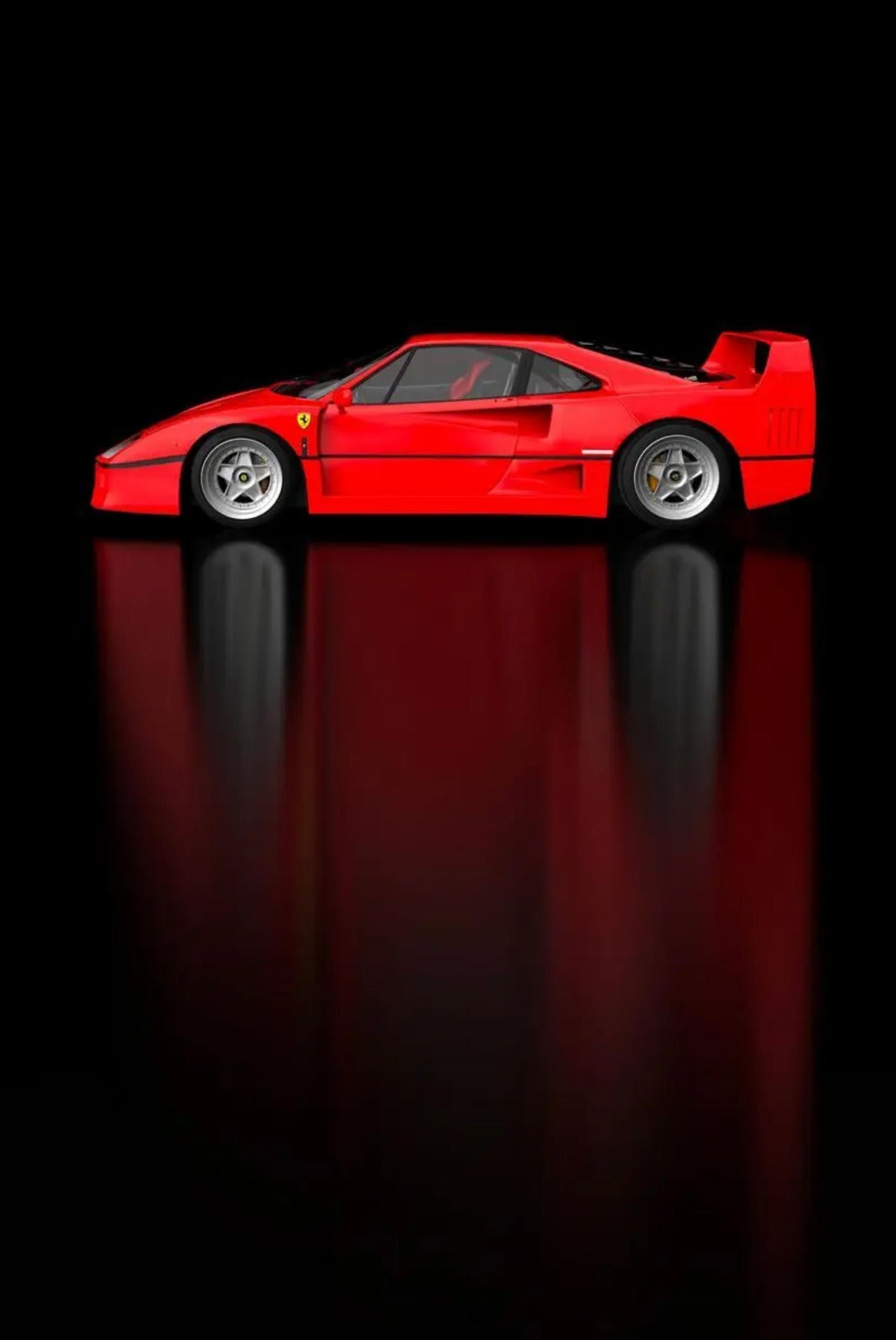 Rot Schwarz Luxus Auto Ferraris-F40 Poster und Drucke Leinwand Malerei Wand Kunst Bilder Moderne Wohnzimmer Büro Wohnkultur