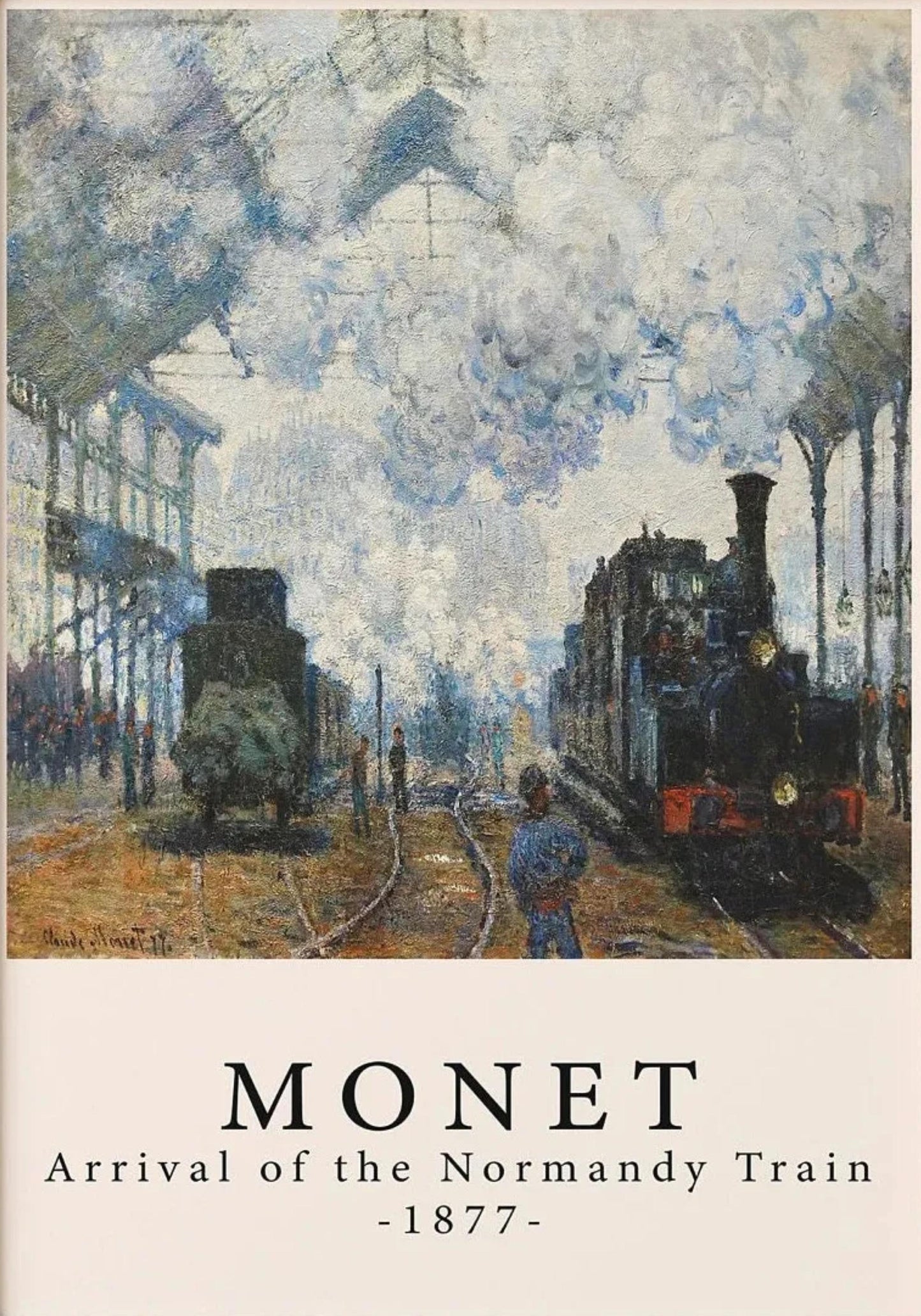 Claude Monet | Ankunft des Normandie-Zuges | Impressionistischer historischer Zug