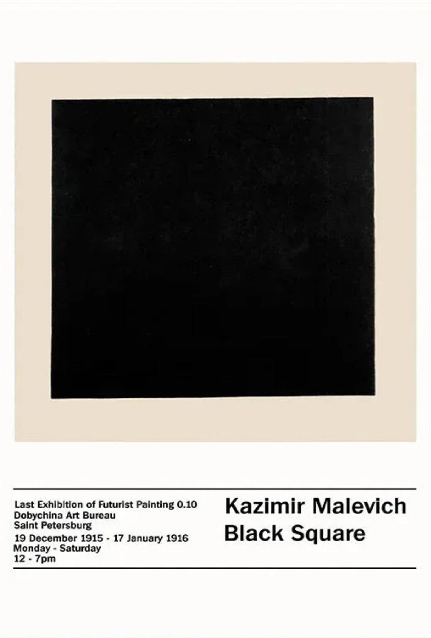 Malevich Black Square | Minimalist Abstract