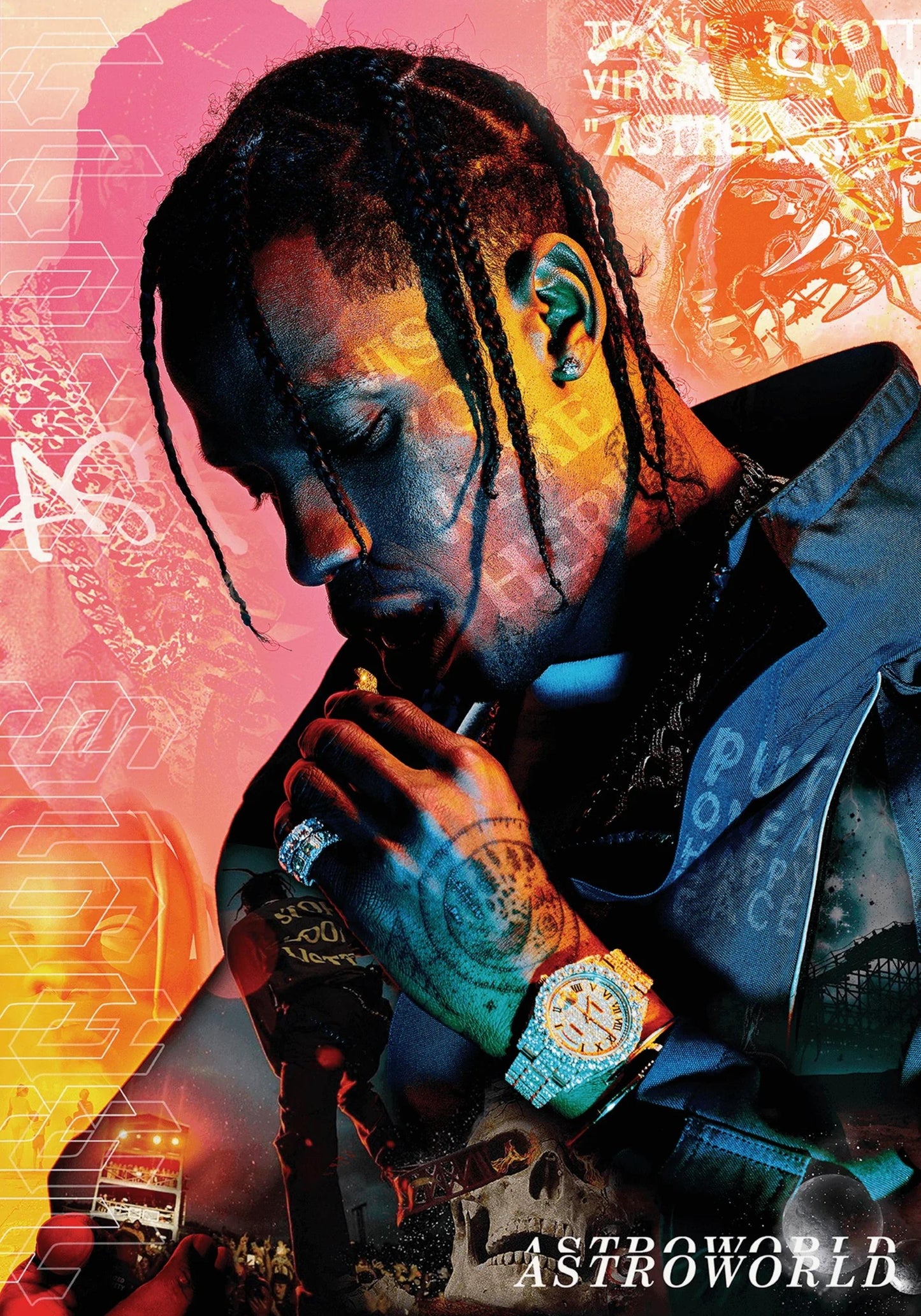 Travis Scott Astroworld | Concert Album Art