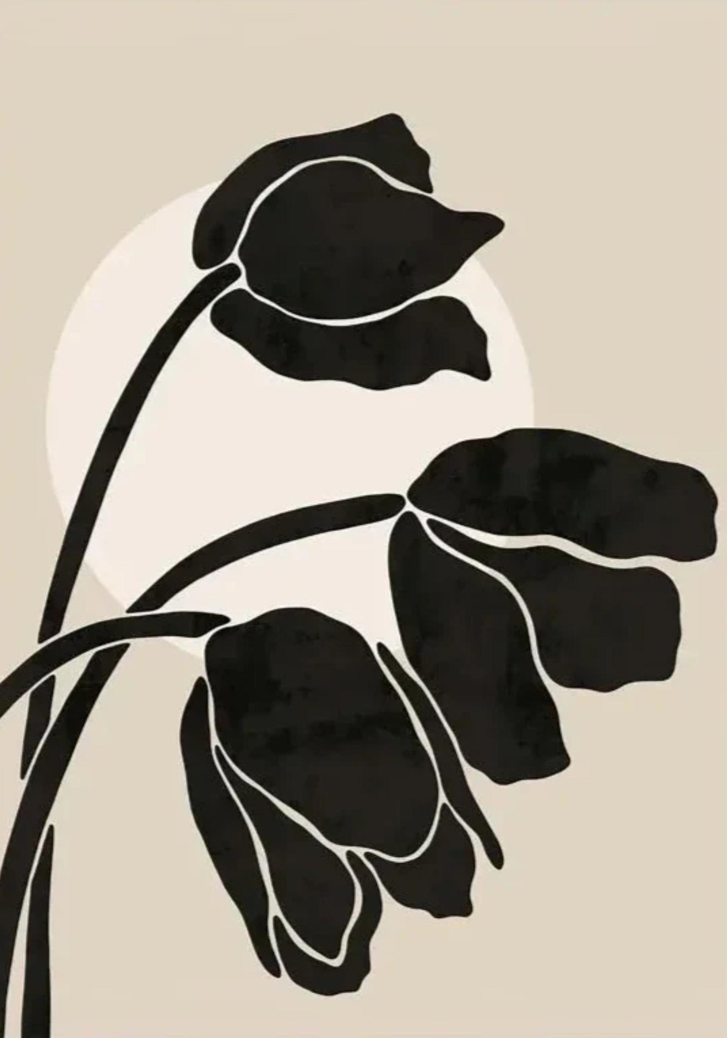 Abstract Minimalism Poster | Minimalist Flora Art Print | Home & Garden Wall Decor