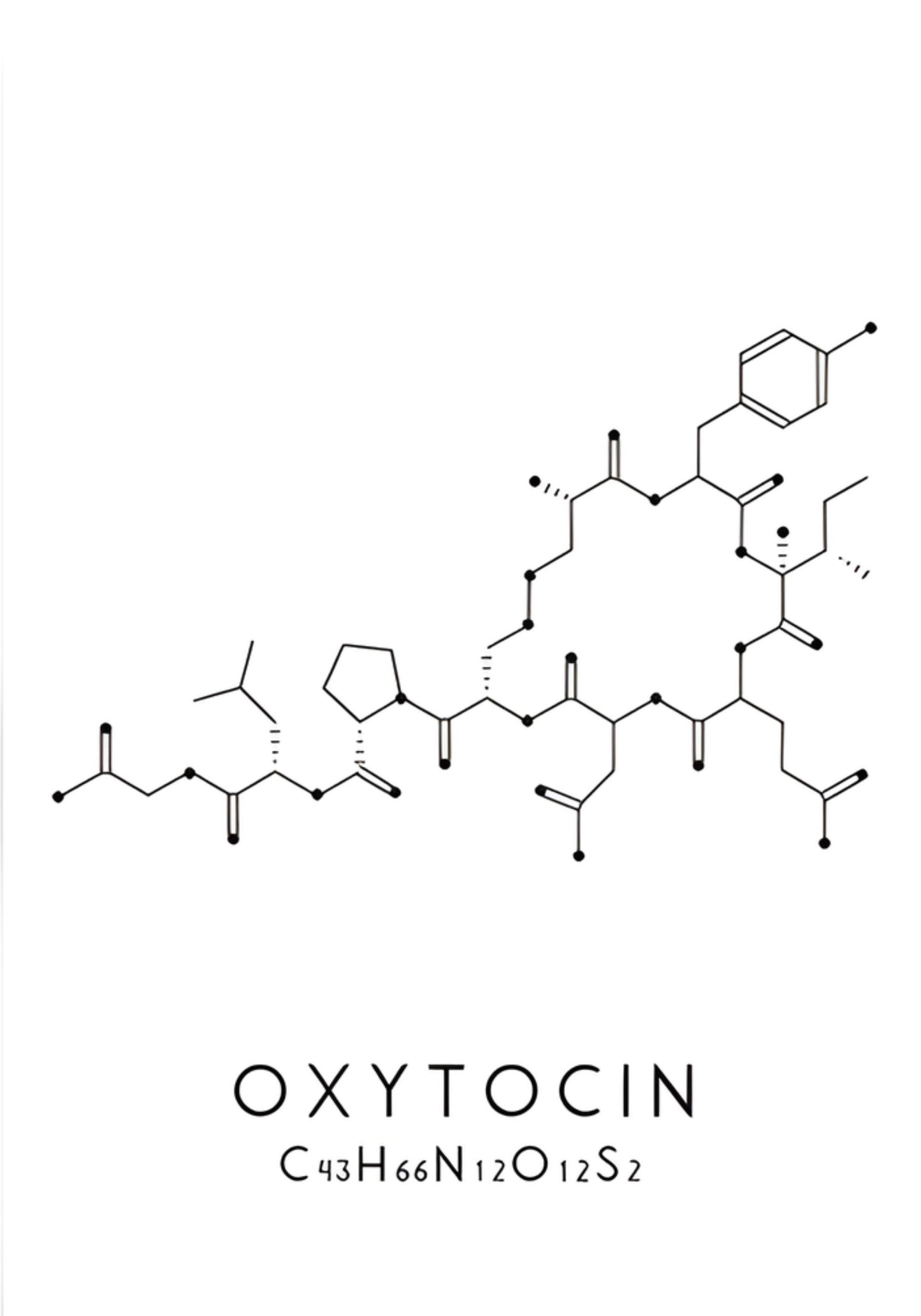 Molekül Chemische Dopamin Serotonin Molekulare Formel Chemie Wissenschaft Wand Kunst Leinwand Malerei Wohnzimmer Dekorative Poster