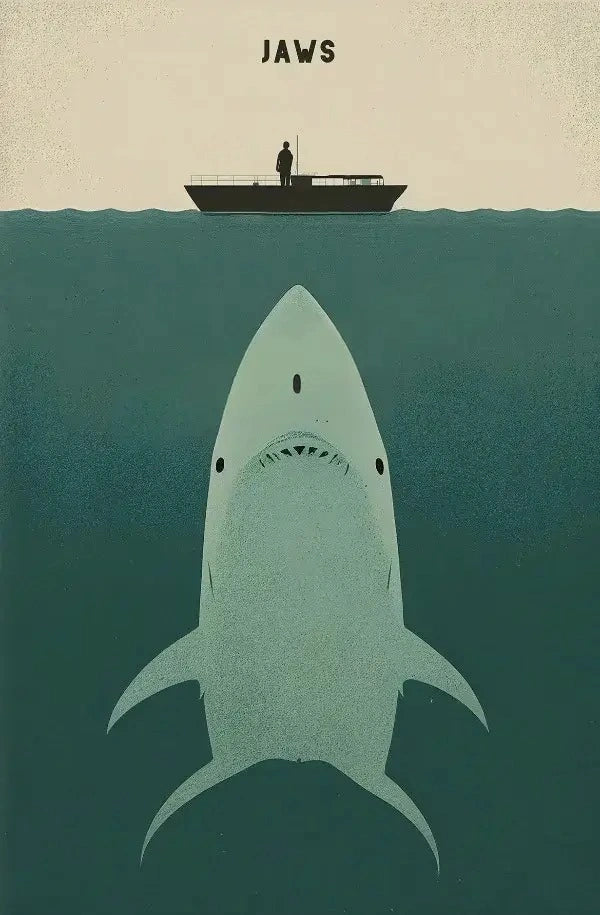 Jaws Poster | Chief Brody | Iconic Steven Spielberg Film | Thrilling Cinematic Artwork