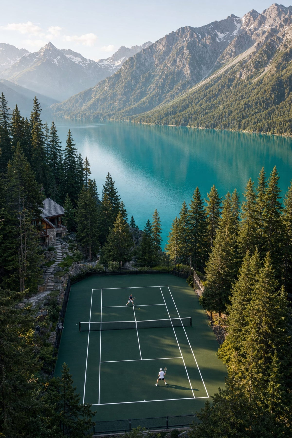 COURT DE TENNIS DE MONTAGNE