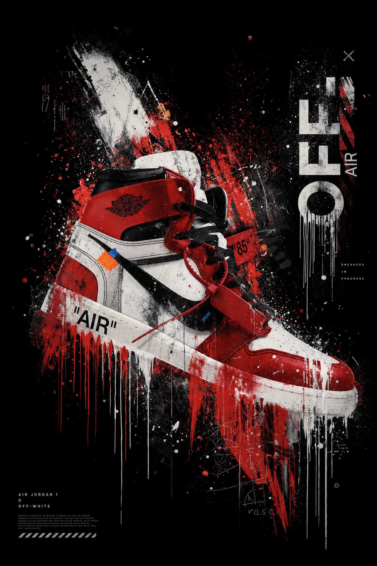 Air Jordan Sneaker Art | Street Style Wall Poster | Contemporary Design Print for Home Decor | Urban Fashion Canvas Poster