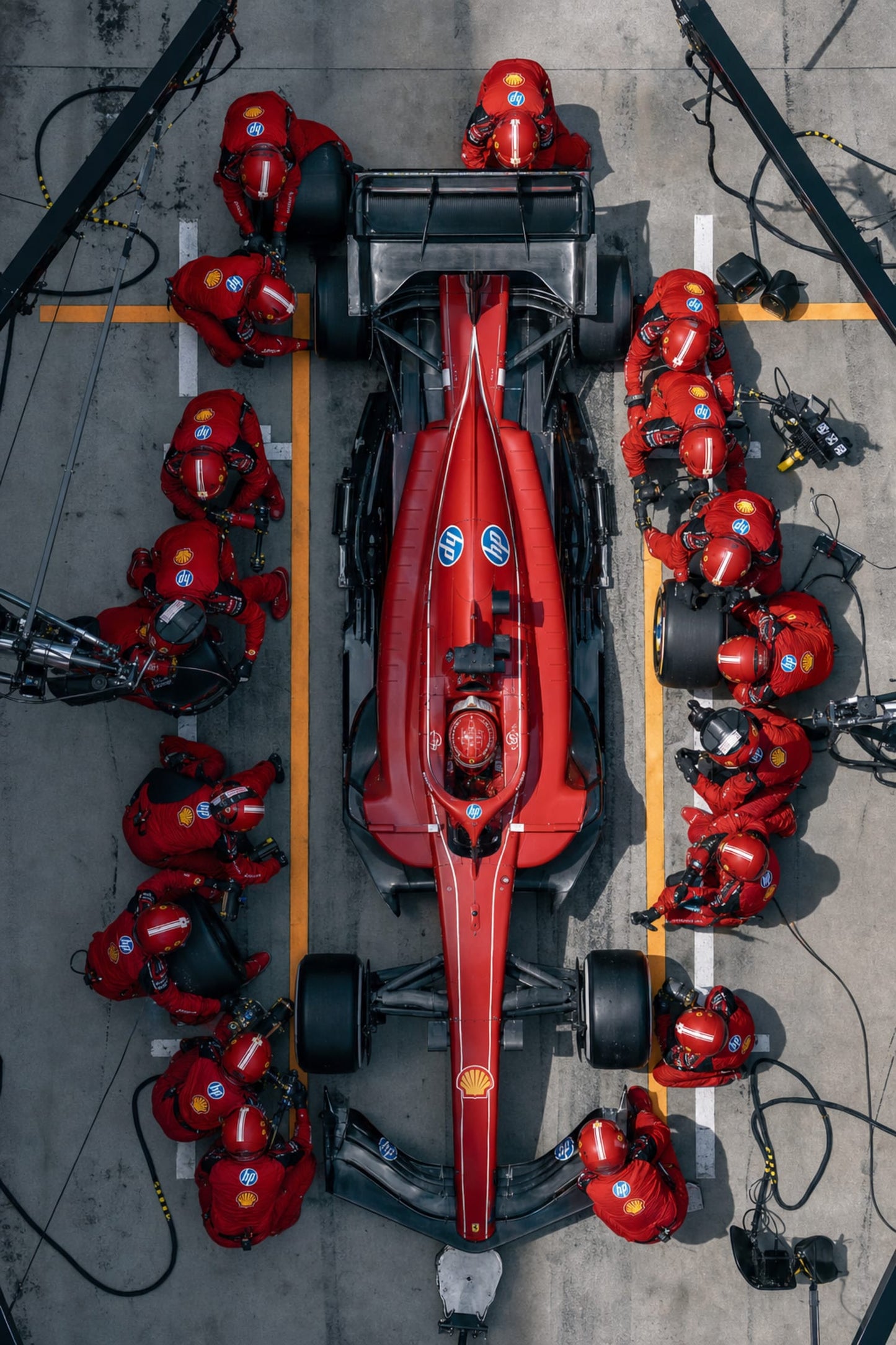 ARRÊT AU STAND FERRARI