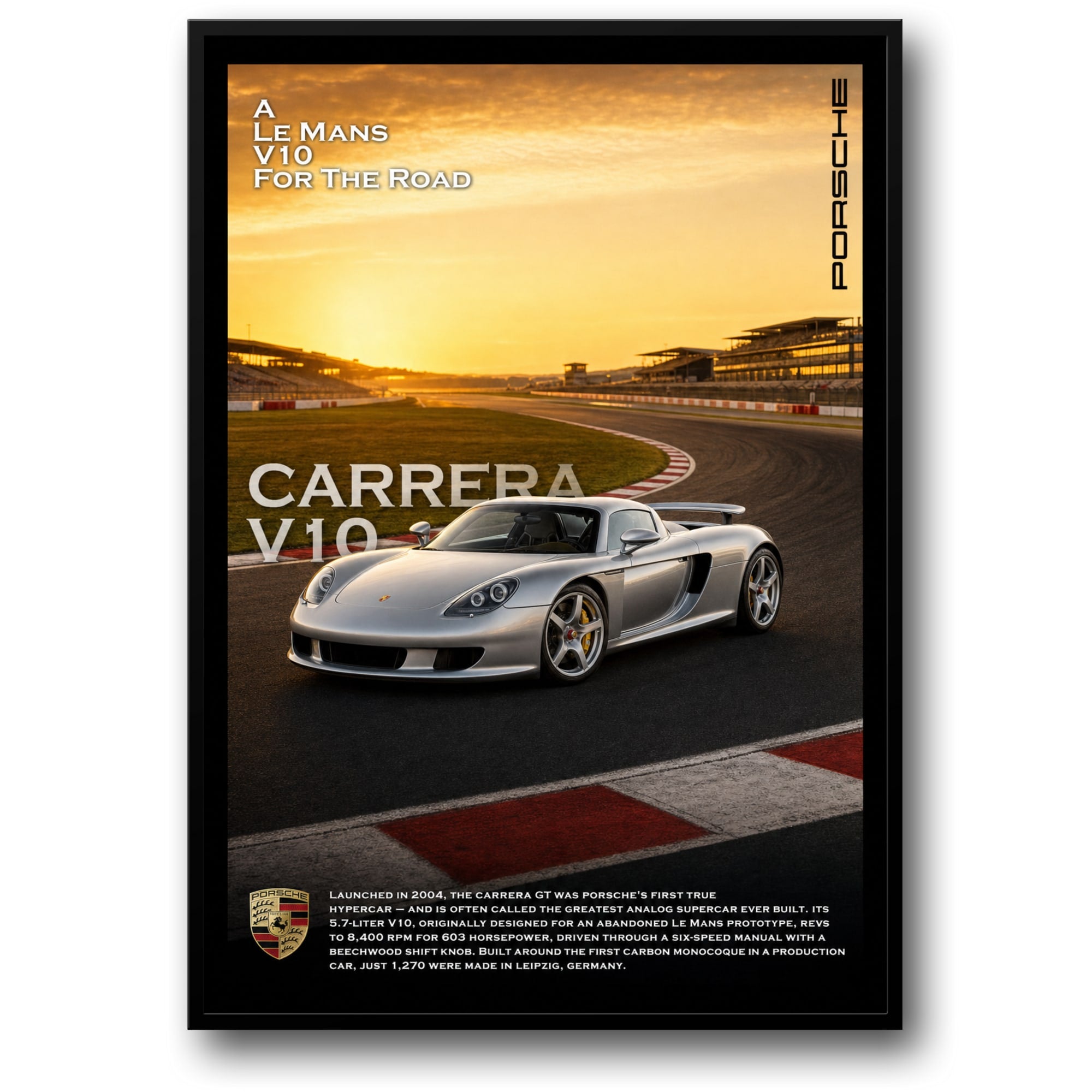 CARRERA GT SUNSET – Wall Of Art Studio