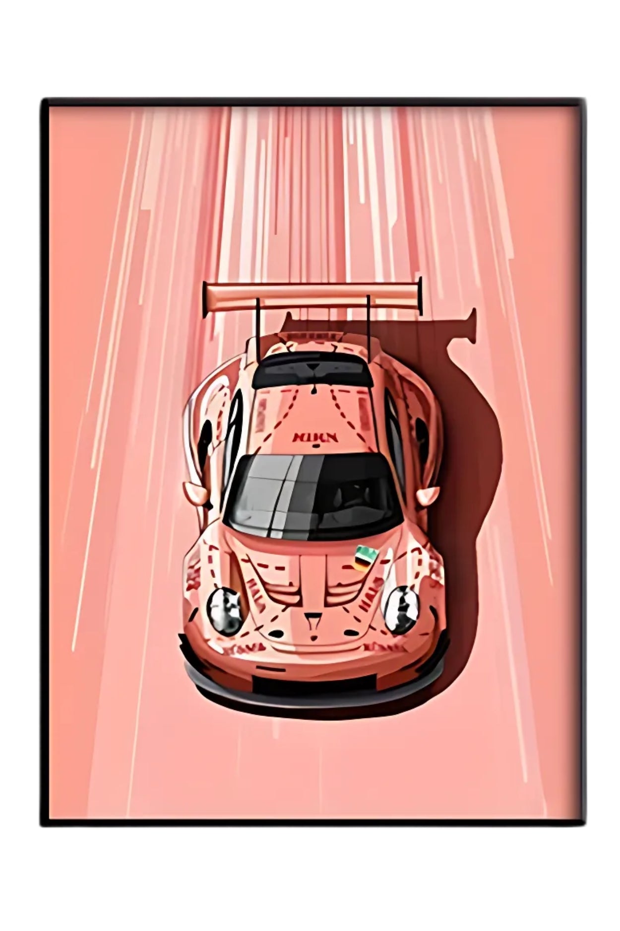 Porsche 911 R Racing Poster | Vintage Le Mans Style | Modern Car Art Decor | Home & Office Wall Artwork