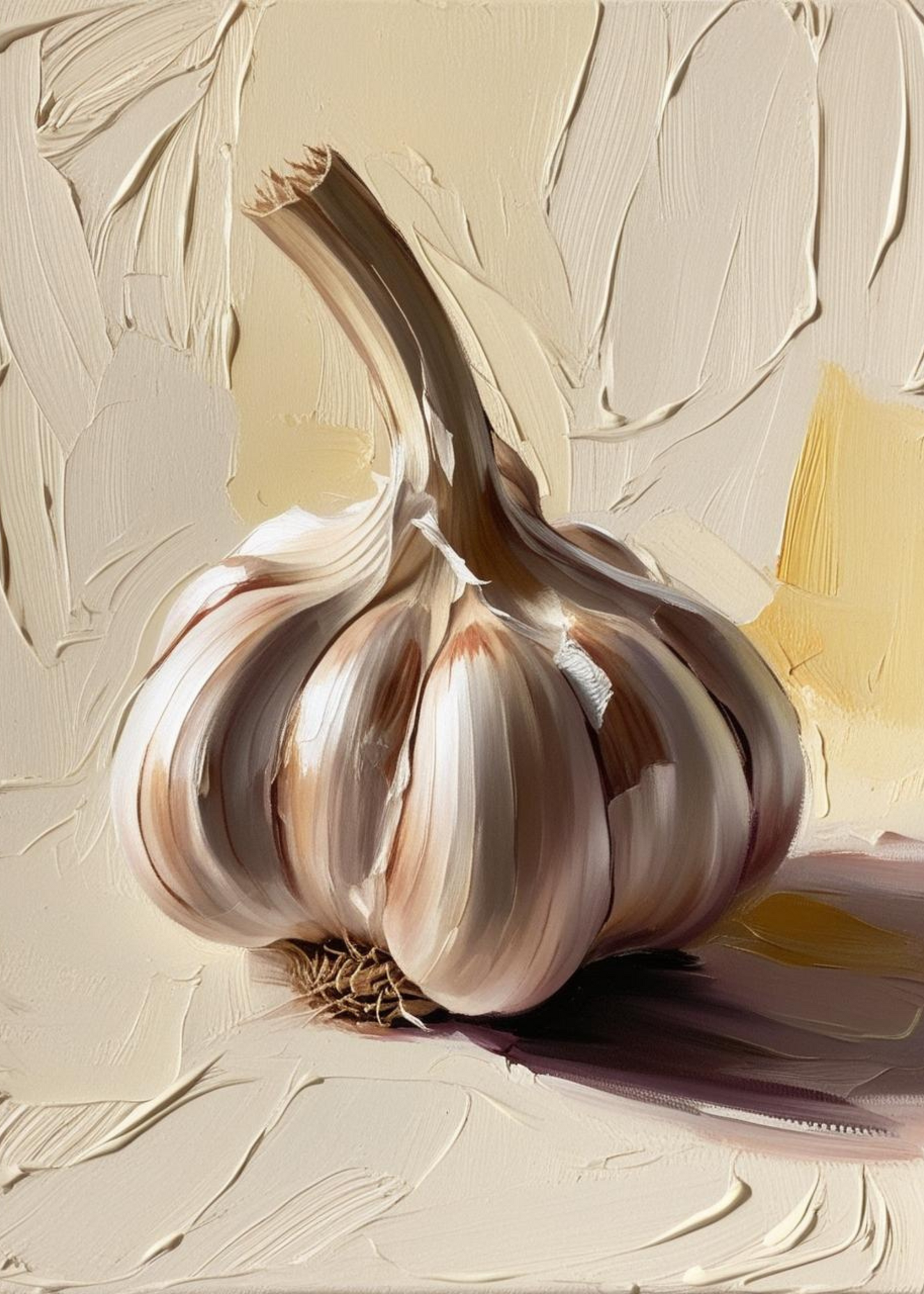 Garlic Head Poster | Vegetable-themed Kitchen Decor | Culinary Art for Home