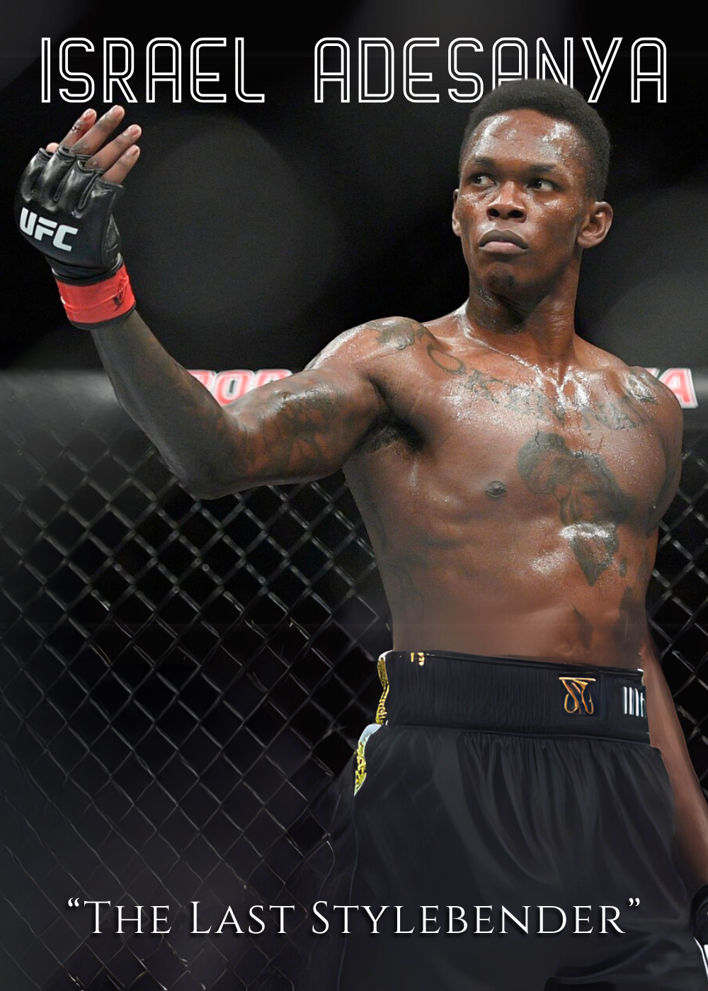 Israel Adesanya UFC Poster 'The Last Stylebender' MMA Champion Wall Art
