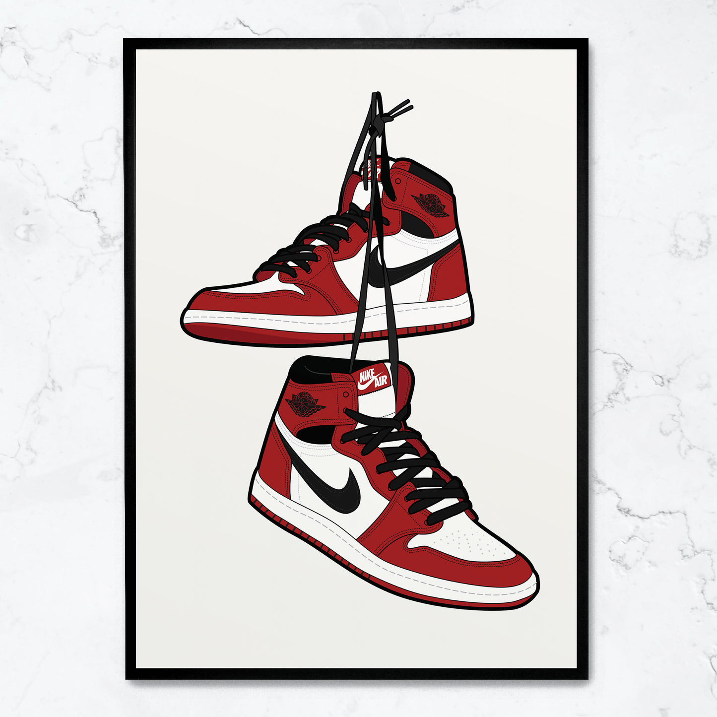 Nike Air Jordan | Iconic Basketball Sneakers Poster | Wall Art Decor | Sports Fan Gift | Retro Sneaker Print