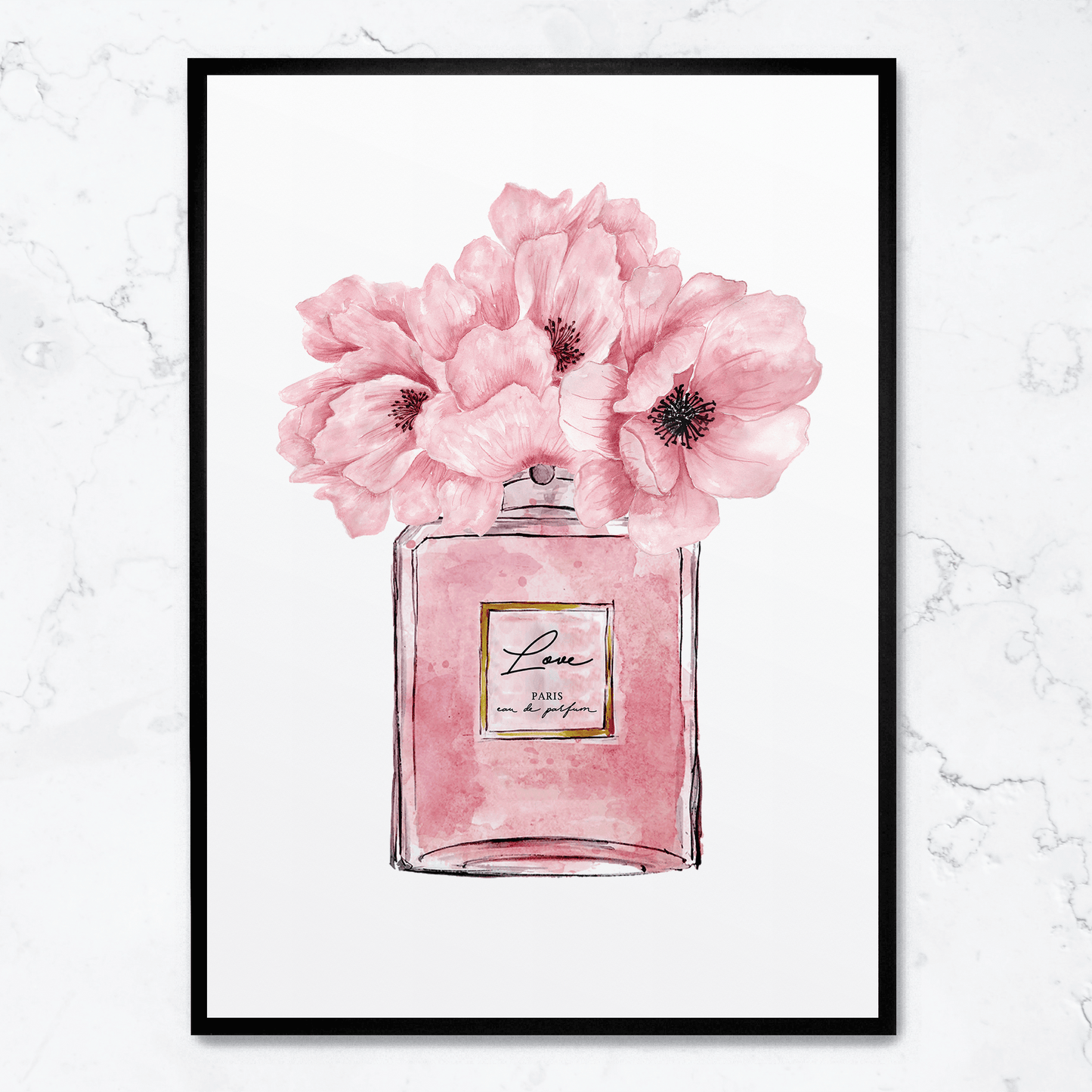 Scentful Elegance | Eau De Parfum Poster | Home Decor | Fragrance Art Print | Stylish Wall Artwork | Gift for Beauty Lovers