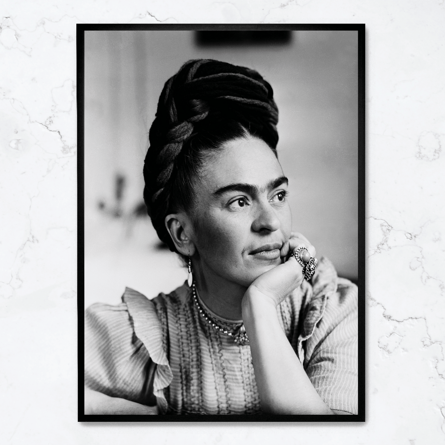 Frida Kahlo Artistic Portrait | Vibrant Colors | Home Decor | Wall Art Poster | Creative Expression | Museum Quality Reproduction