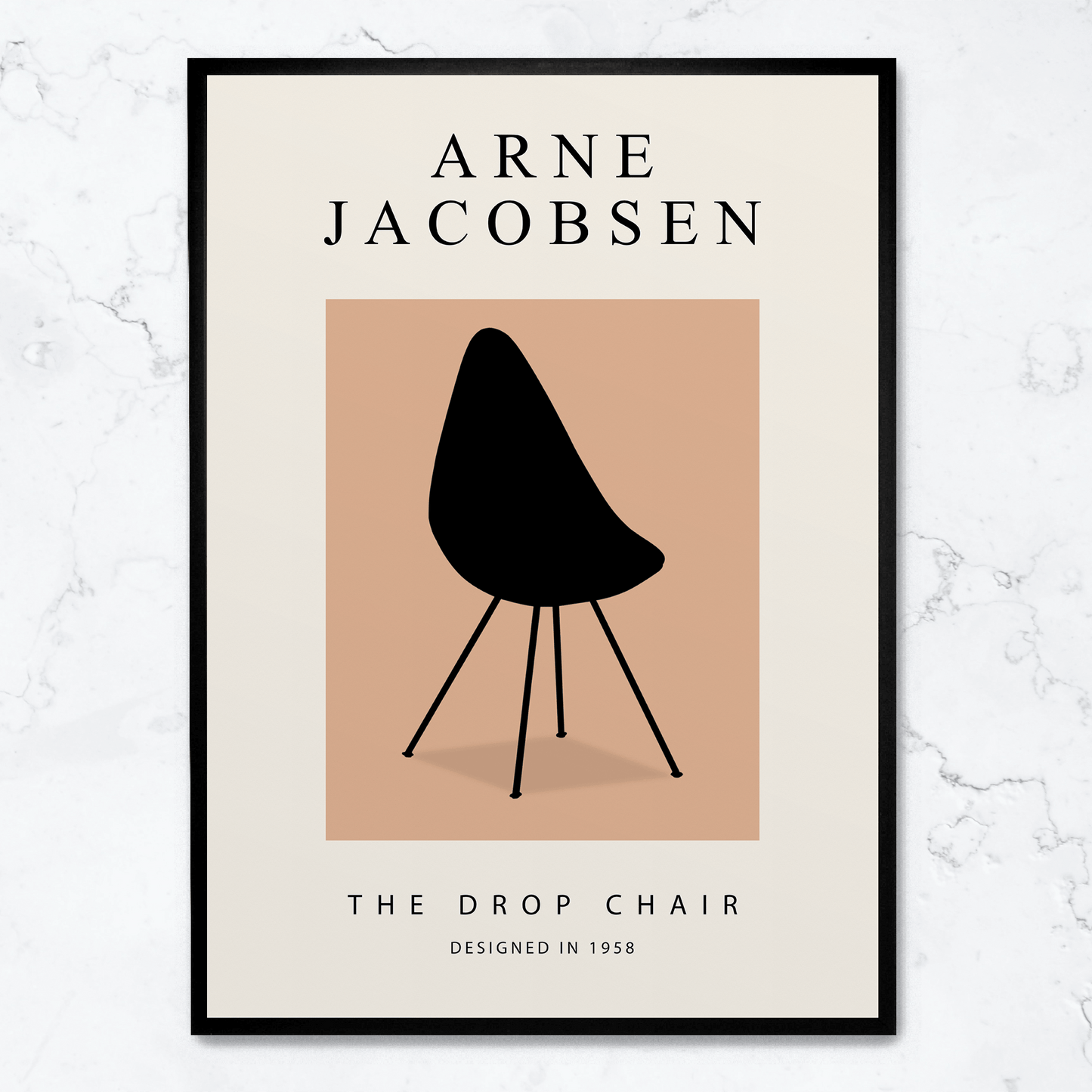 The Drop Chair | Modern Art Poster | Contemporary Chair Design | Home Decor Wall Art | Artistic Print for Living Room | Stylish Architectural Poster