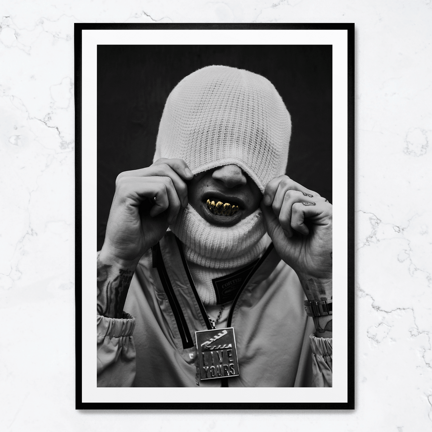 Central Cee Art Poster | Teeth Design | Music Fan Art | Home Wall Decor | Artistic Print