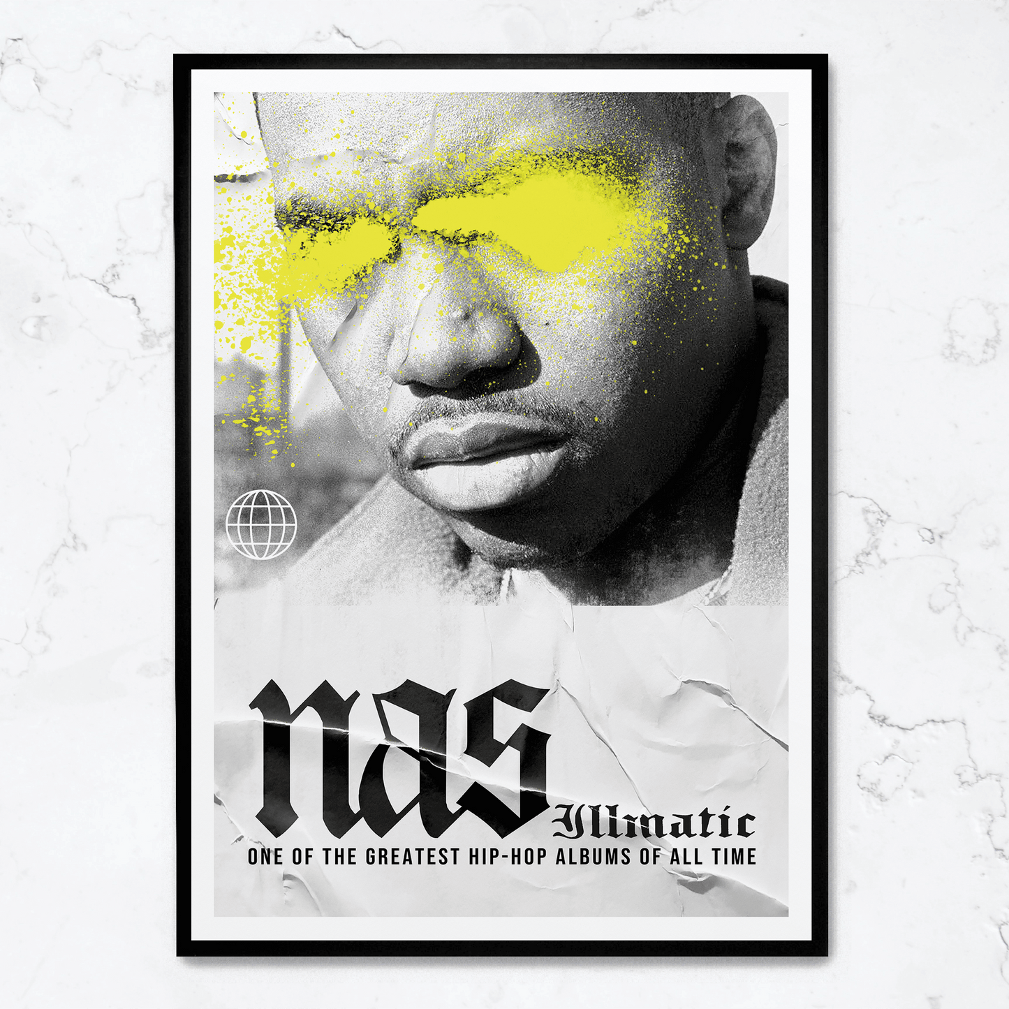 Nas | Illmatic Album | Musiklegenden-Porträt-Poster | Hip-Hop-Ikone | Wand-Kunst-Dekor