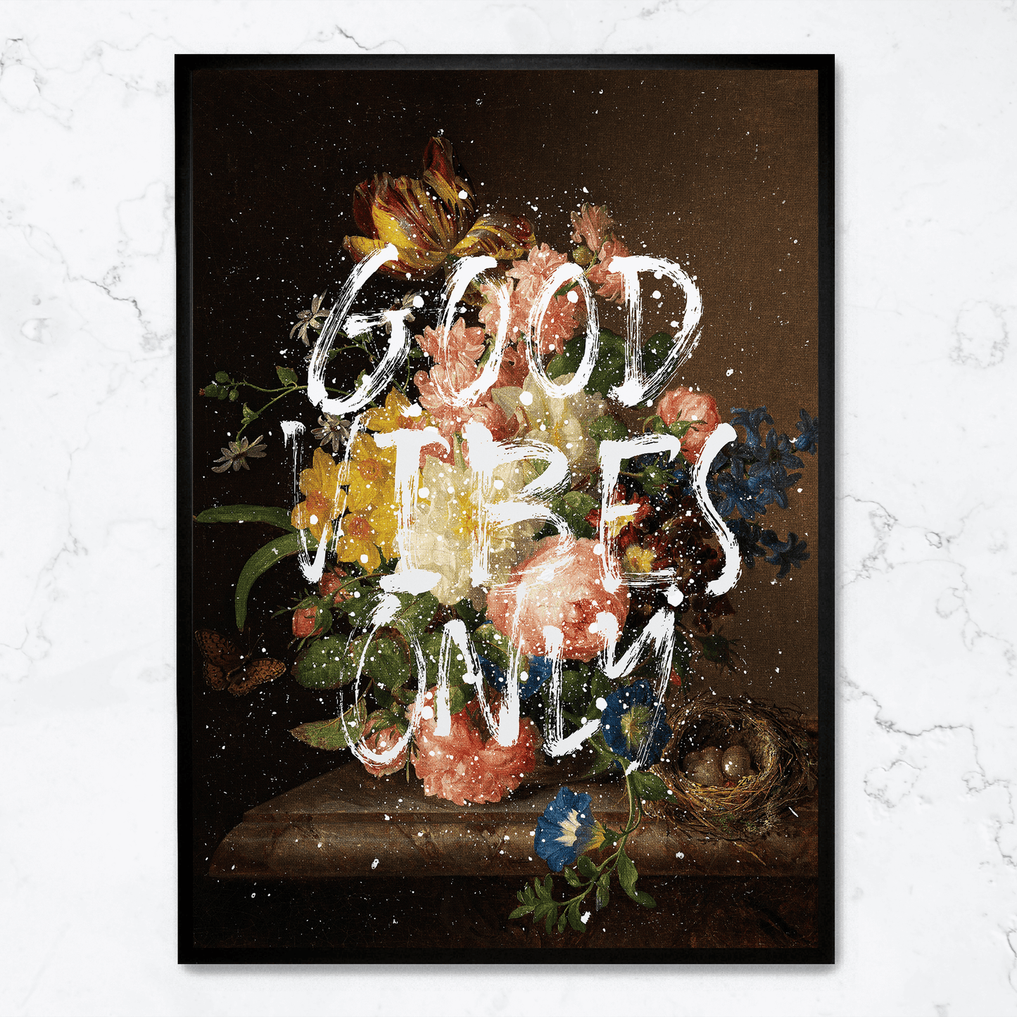 Good Vibes Only | Motivational Poster | Inspirational Wall Art | Positive Quote Print | Home Decor | Uplifting Room Decoration | Artistic Visual Artwork | Unframed