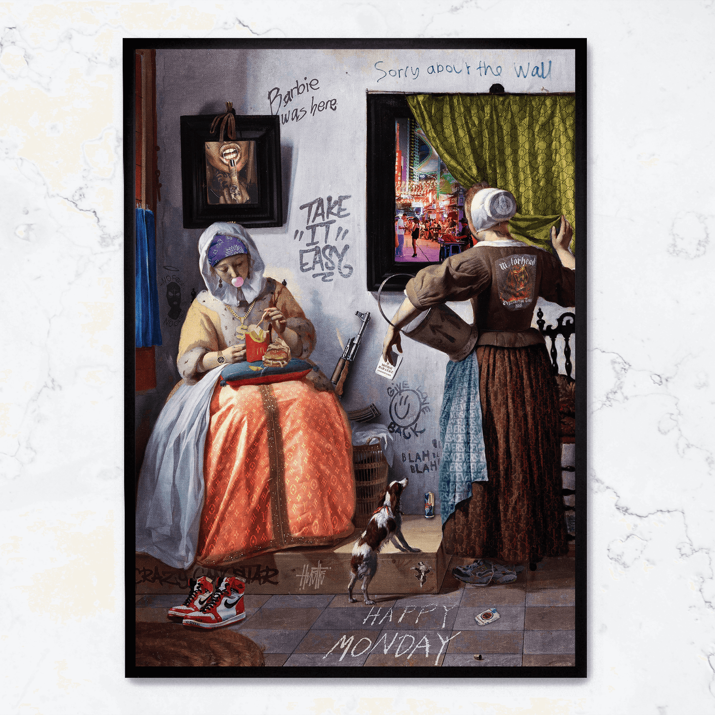 Happy Monday Poster | Inspirational Wall Art | Vibrant Design for Home Decor | Motivational Artwork | Positive Energy Boost | Perfect for Office or Home Spaces