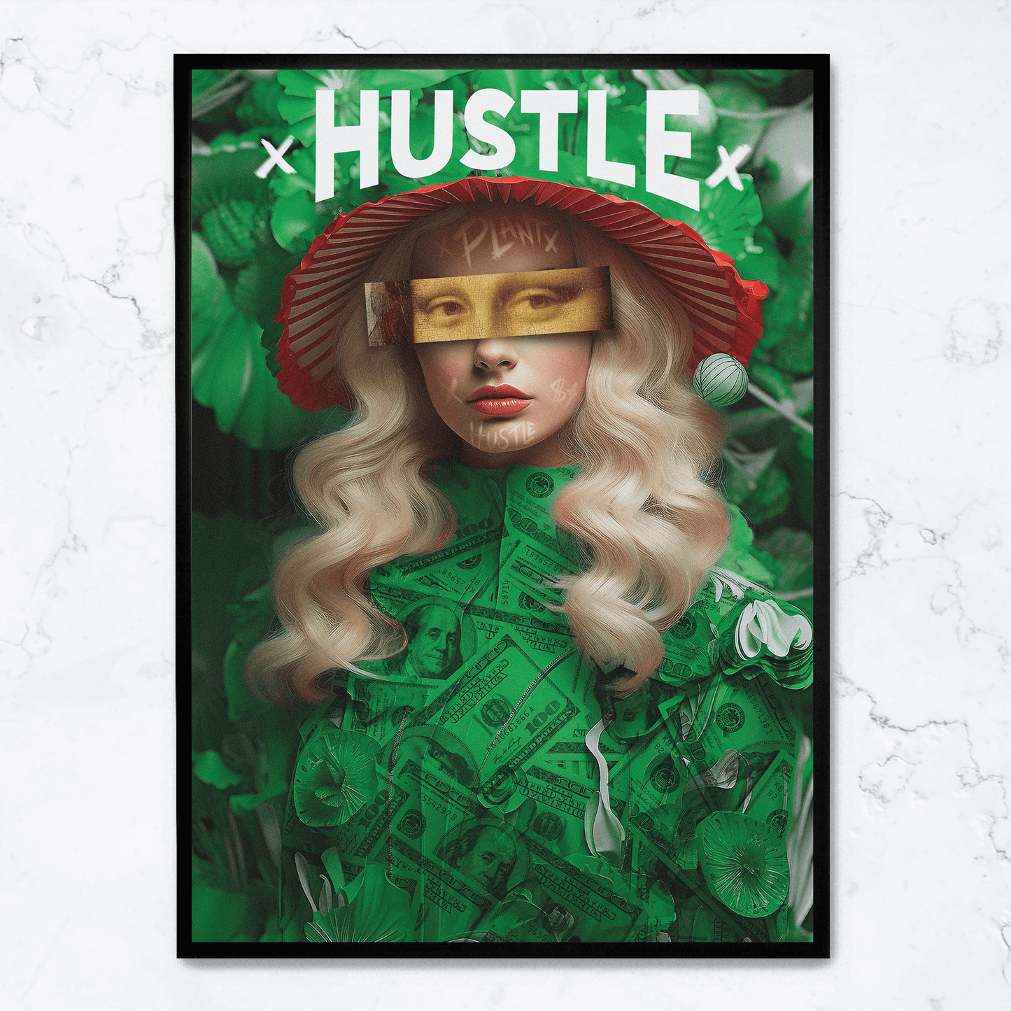 Hustle | Motivational Wall Art | Modern Office Poster | Inspiring Decor for Home & Office | Black and White Typography Poster | Inspirational Quote