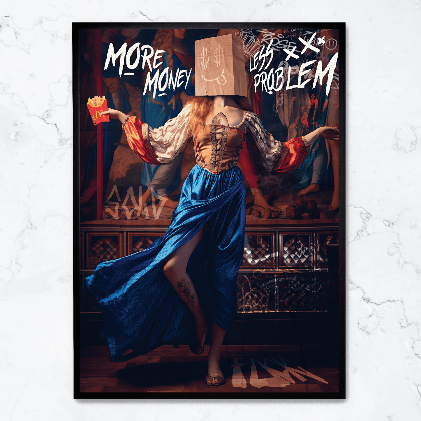 More Money Less Problem | Motivational Poster | Home Decor | Wall Art | Inspirational Quote | Bedroom | Office | Living Room | Modern Design | Gift Idea