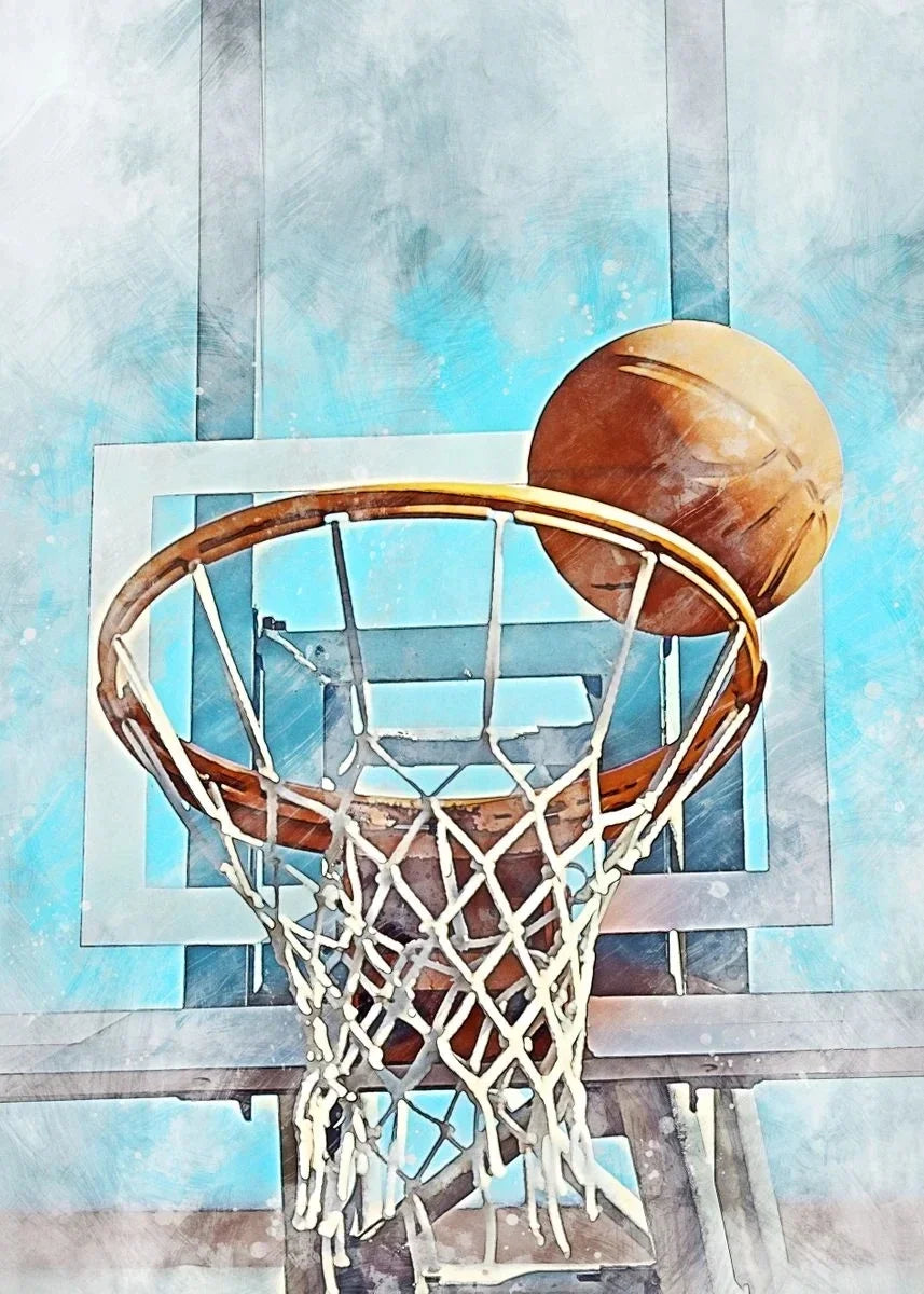 NBA Championship Poster | Basketball Ring Tribute | Celebrating Passion & Perseverance Art Print