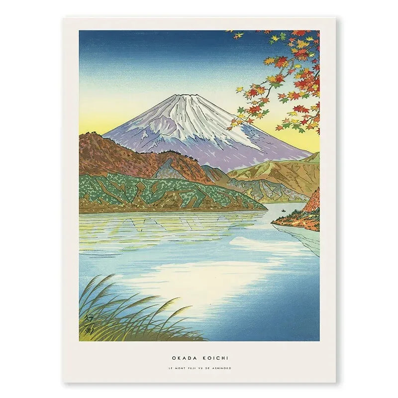 Koichi Okada | Poster | Mount Fuji from Akinoho | Ukiyo-e Style Japanese Art Decor