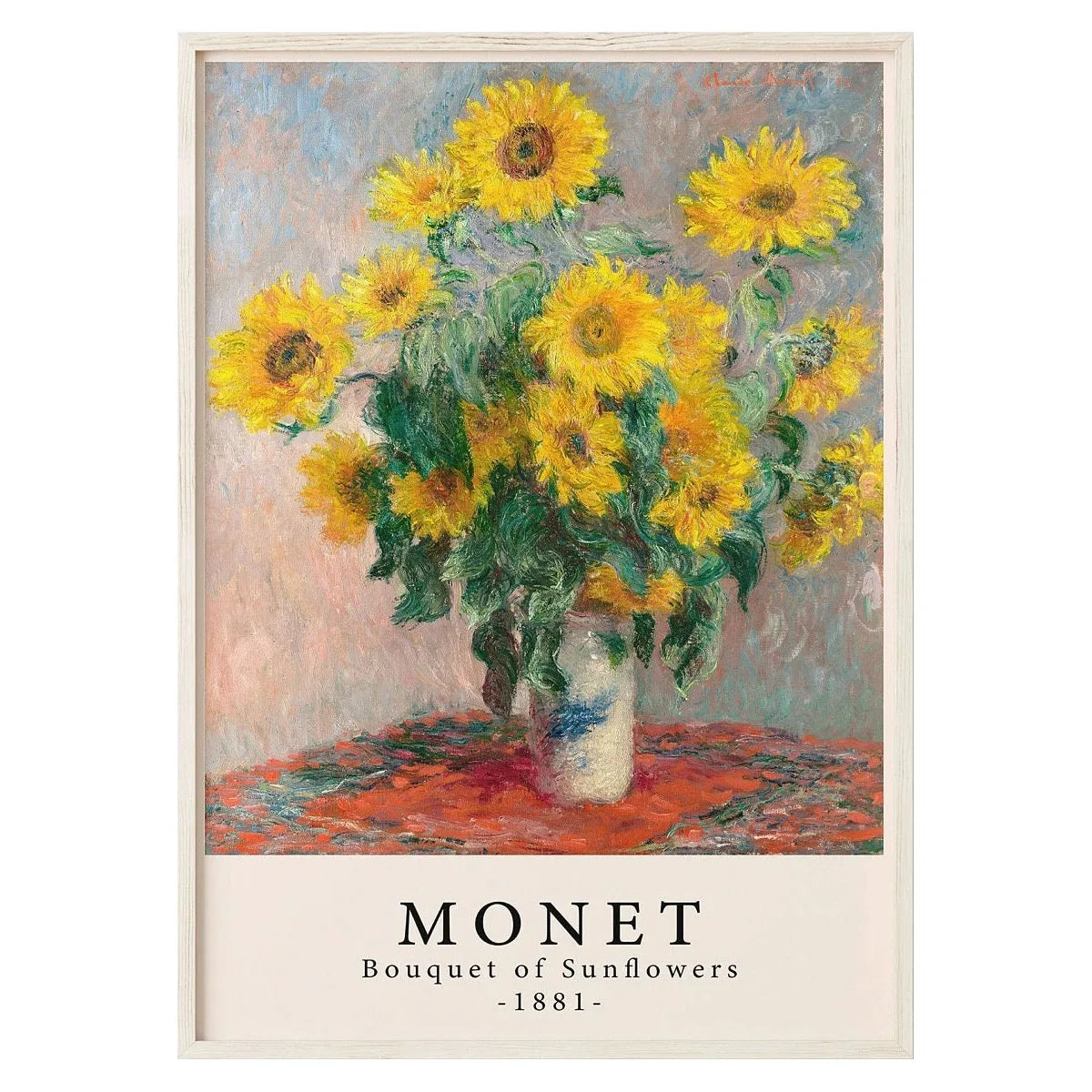 Claude Monet | Bouquet Of Seaflowers 1881 | Vintage Poster | Impressionist Art | Home Decor