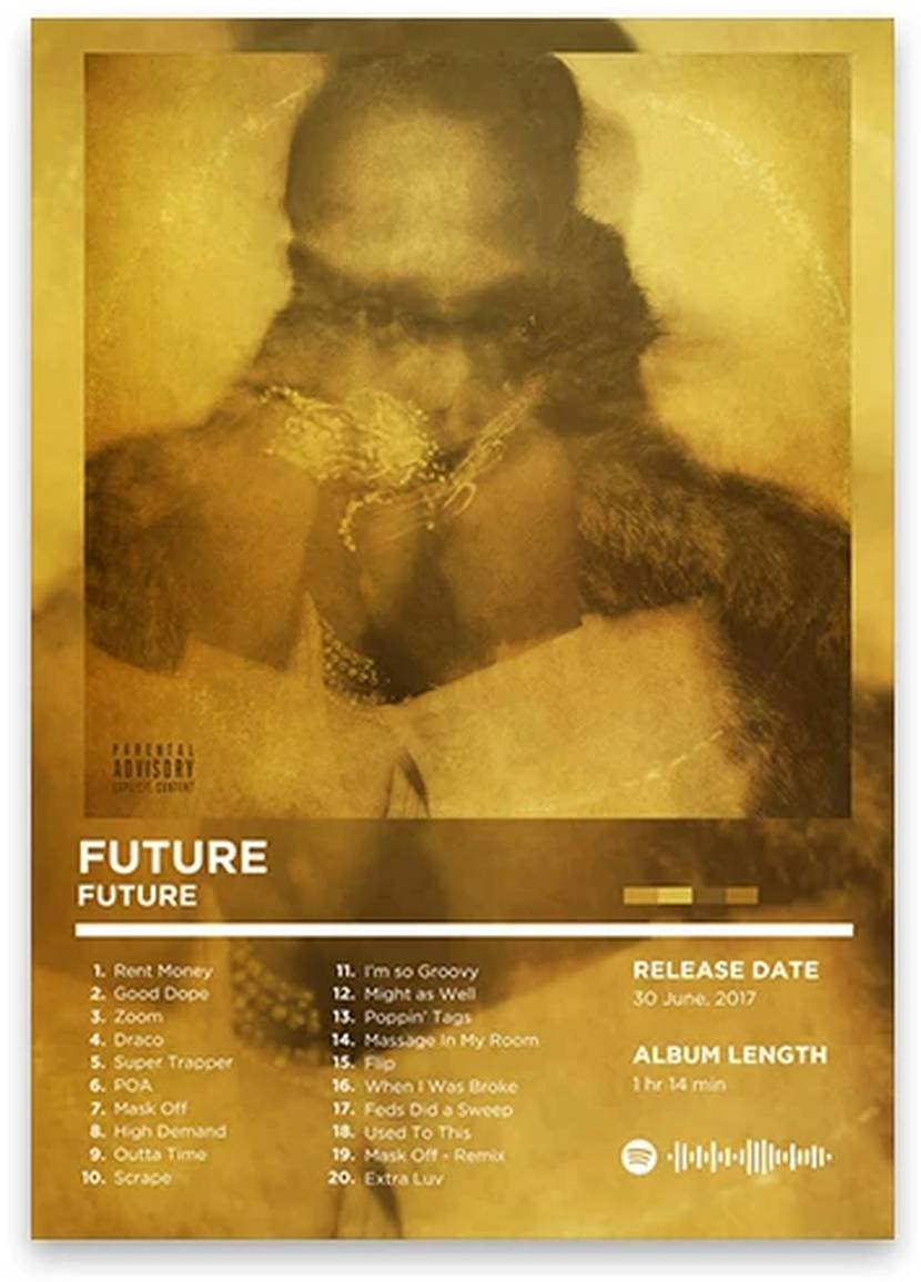 Future | Iconic Rhyme Legends Poster | Hip Hop Album Art | Rap Album Cover Decor | Wall Artwork
