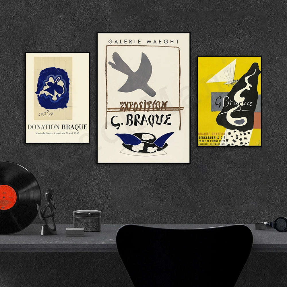 Georges Braque Art Print | Galerie Maeght Collection Poster | Vintage Artwork | Fine Art Wall Decor | Mid-Century Modern Style | Home Décor Accent