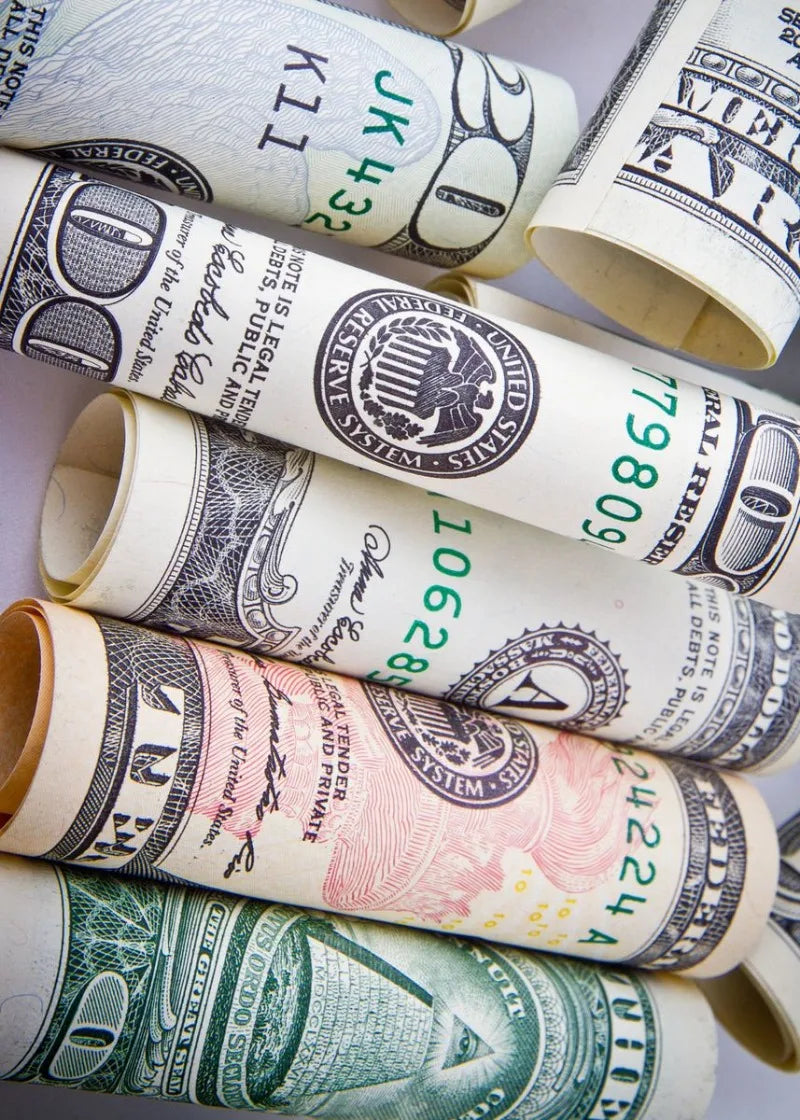 Rolled Dollar Bills Poster Wealth and Currency Money Wall Art | Home Decor | Decoration Poster