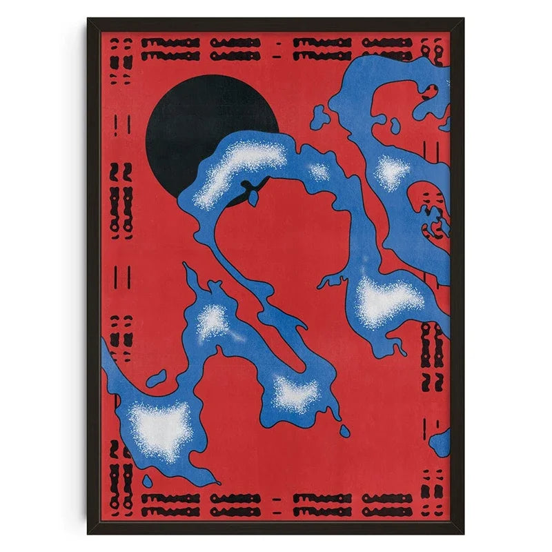 Vintage Retro | Abstraktes Poster aus der Mitte des Jahrhunderts | Leinwanddruck | Klassische Wandkunst für Wohnzimmer, Schlafzimmer | Wohndekor