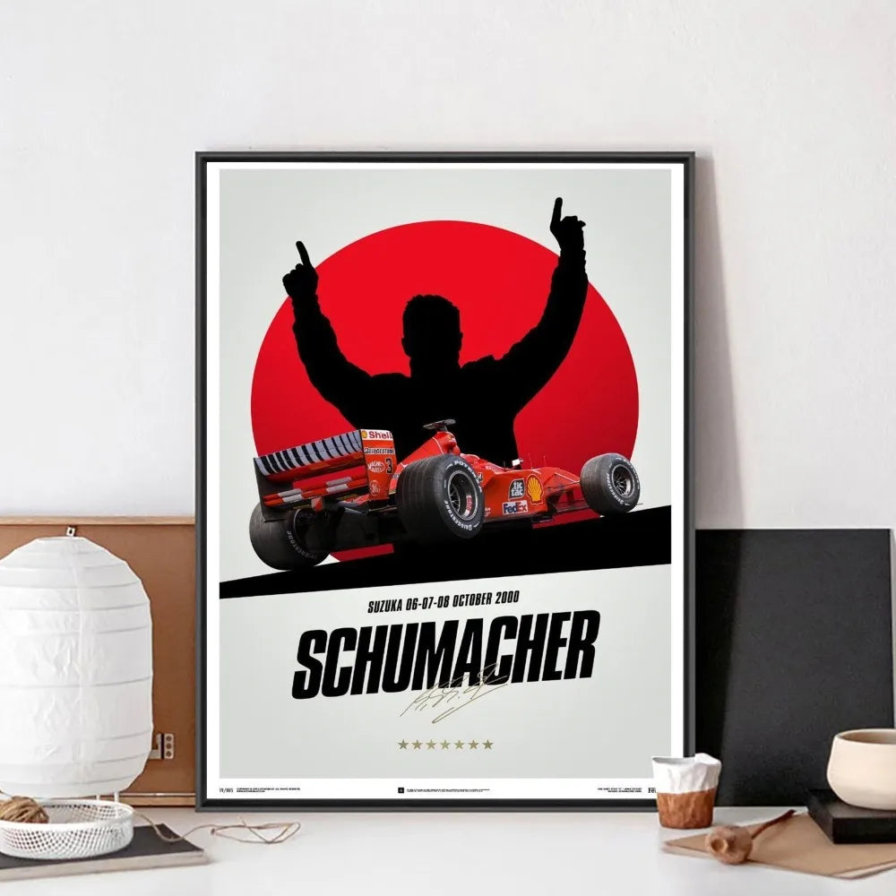 Vintage 80er Jahre Auto F1 Racing Kein Rahmen Poster Kraft Club Bar Papier Vintage Poster Wand Kunst Malerei Schlafzimmer Studie Aufkleber