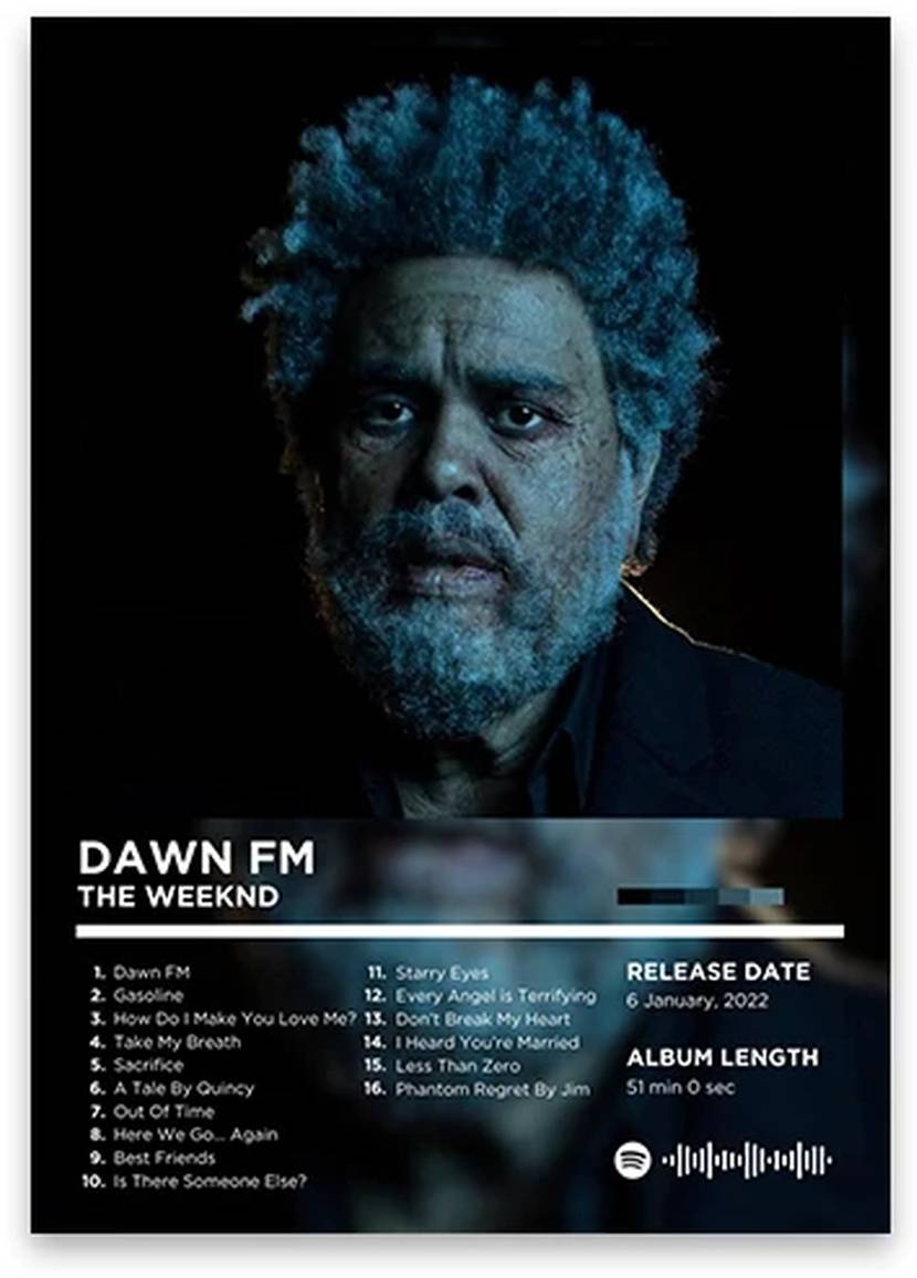 The Weeknd | Dawn FM Poster | Iconic Hip Hop Album Art | Rhyme Legends Collection | Music Decor