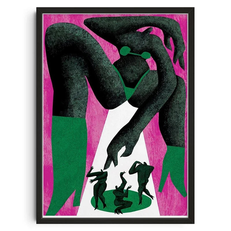 Abstraktes Vintage-Poster | Retro-Leinwanddruck Mitte des Jahrhunderts | Wandkunst für Wohnzimmer- und Schlafzimmer-Dekor