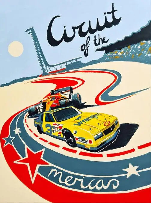 Circuit of the Americas Poster | Vintage-Rennkunst | Druck klassischer F1-Momente | Renndekor