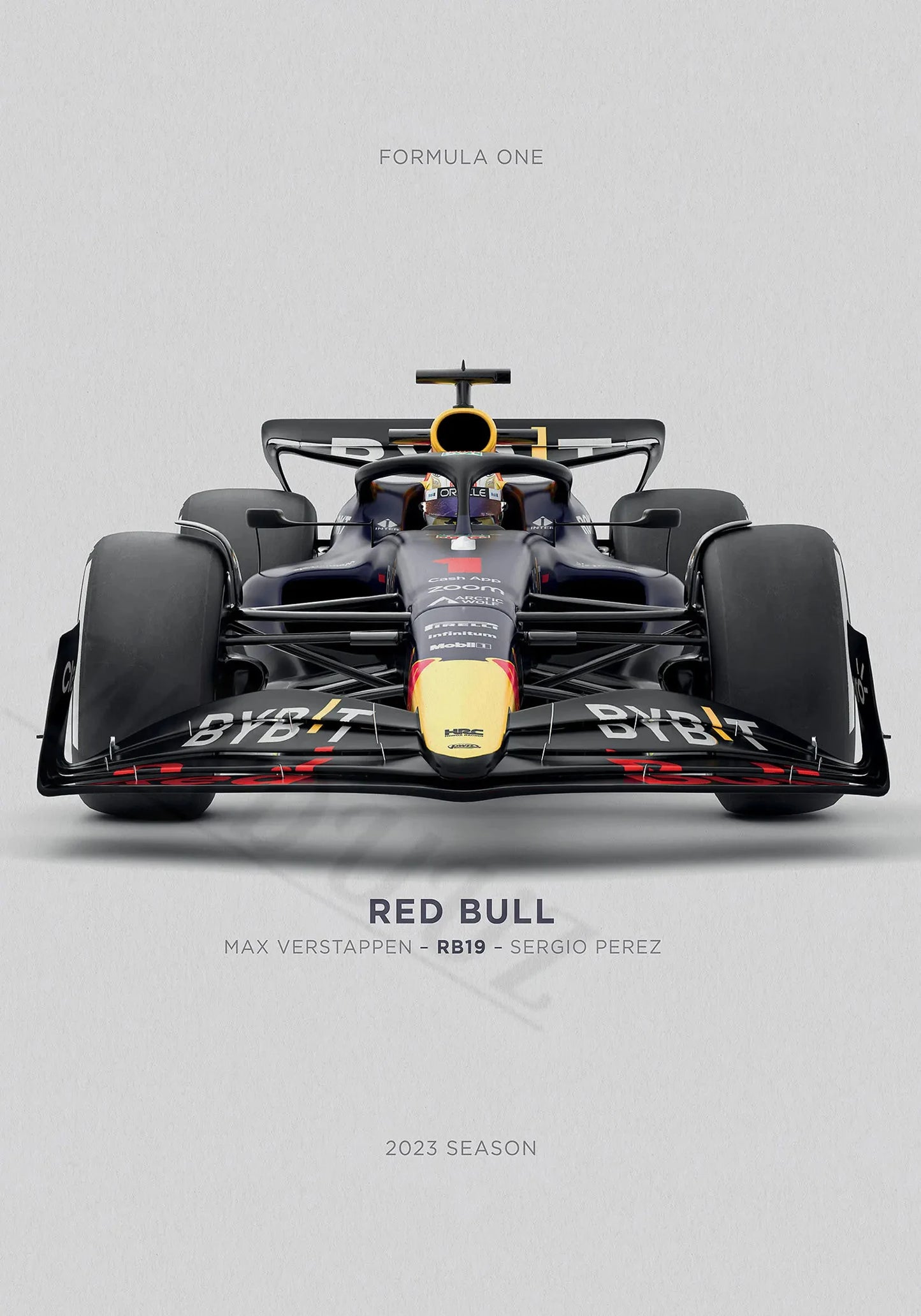 Poster | Red Bull Racing | Max Verstappen & Sergio Perez | RB19 F1 Team | High-Speed Motorsport Art Print