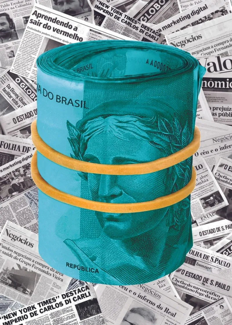 Brazilian Currency Poster Rolled Banknotes Money Art | Home Decor | Decoration Poster