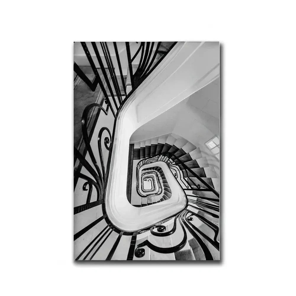 Mansion Stairway Poster | Skylines and Silhouettes | Paris Shopping Tribute | Fashion Legend Art Print