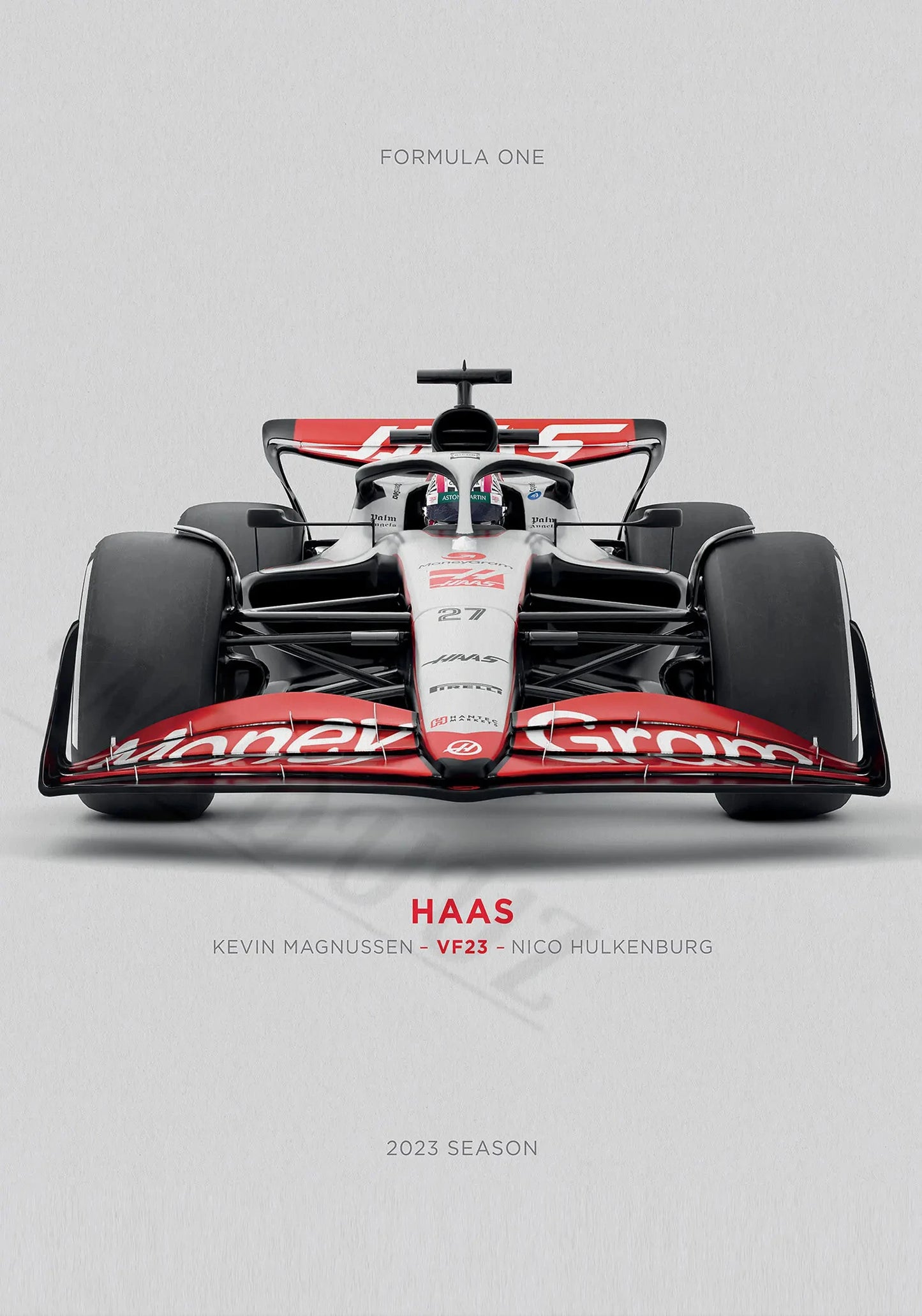 Haas VF23 Poster | Kevin Magnussen | Nico Hulkenberg | Formula 1 Speed and Precision | Motorsport Art Decor