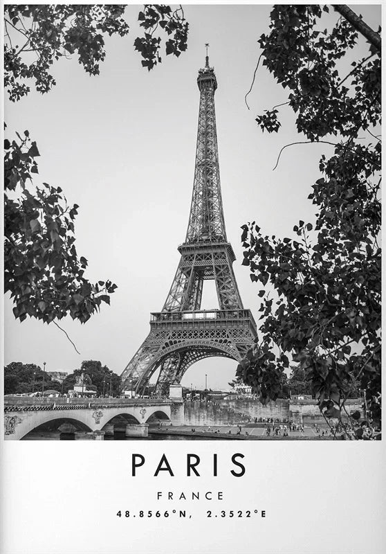 Eiffel Tower Poster | Paris Skyline Art | Iconic French Landmark | Wall Decor | Travel-Inspired Artwork