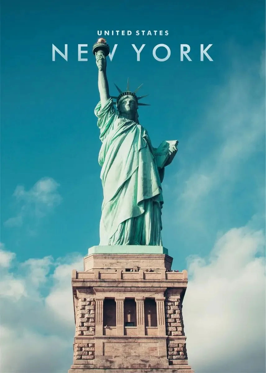 Statue of Liberty Poster | New York | USA Landmark | Explore Freedom & Inspiration | Decorative Wall Art