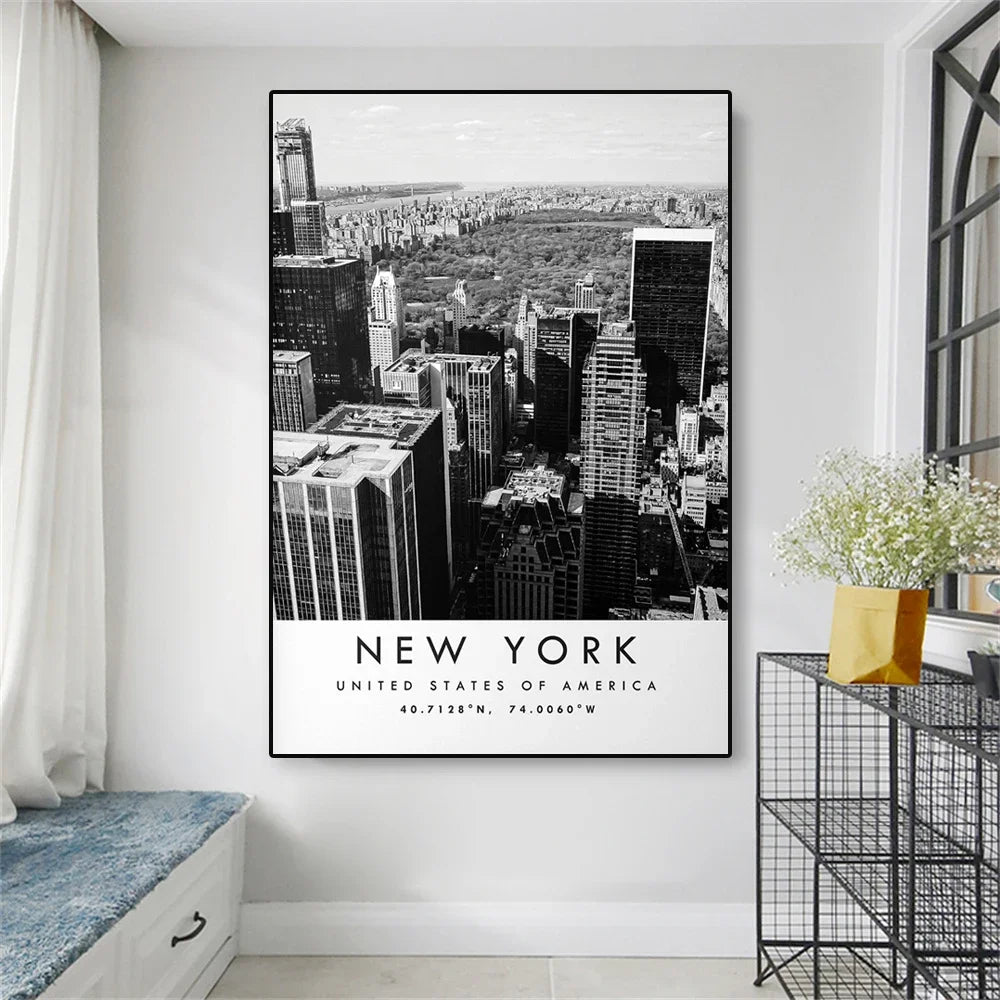 Skyline Poster | New York City Urban Scene | Stunning Wall Art | USA Cityscape | Contemporary Home Decor