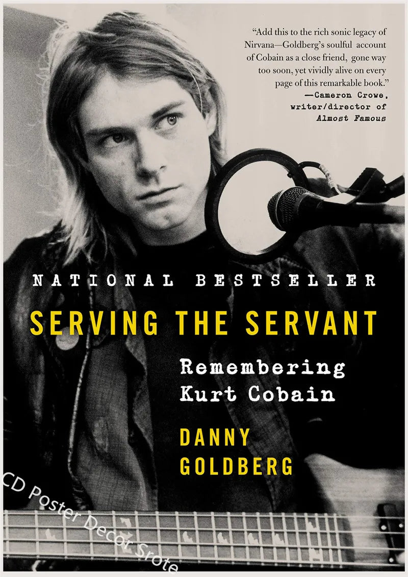 Kurt Cobain Wandkunst | Rockmusik-Poster | Individuelle Dekoration für Zuhause, Zimmer, Bar, Café | Ästhetische Malerei