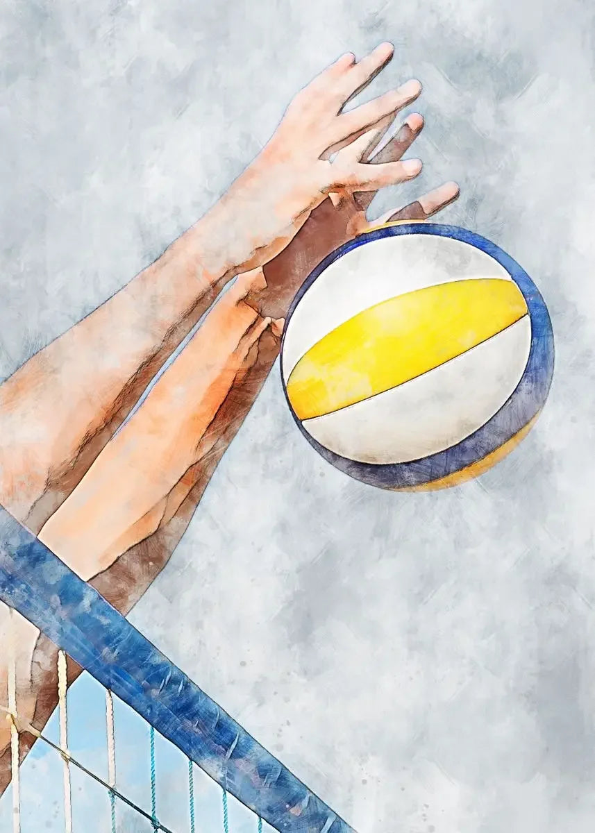 Smash Volleyball Poster | Spirit of Sport Tribute | Passion & Perseverance Artwork | Home Decor
