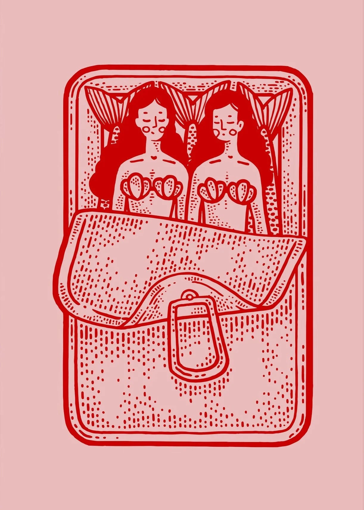 Mermaid's Luggage | Whimsical Art Design Poster