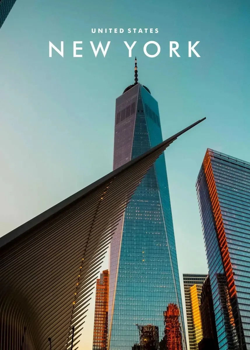 Freedom Tower Perspective Poster | New York City Skyline Art | Modern Urban Wonders | Architectural Landscape Wall Decor