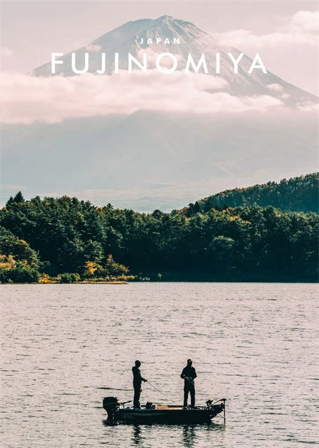 Lake Motosu Fishing | Fujinomiya | Peaceful Lake Fishing Scenes | Outdoor Japanese Scenery | Japanese Architecture Posters