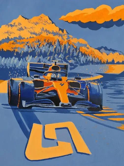 Albert Park Rennstrecke | Formel 1 Geschwindigkeit | Großer Preis von Melbourne | Malerische F1 Poster